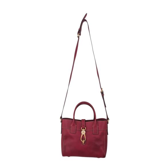 Dooney & Bourke Florentine Vachetta Red Leather Amelie Tote Purse Luxury Classic - Picture 3 of 9